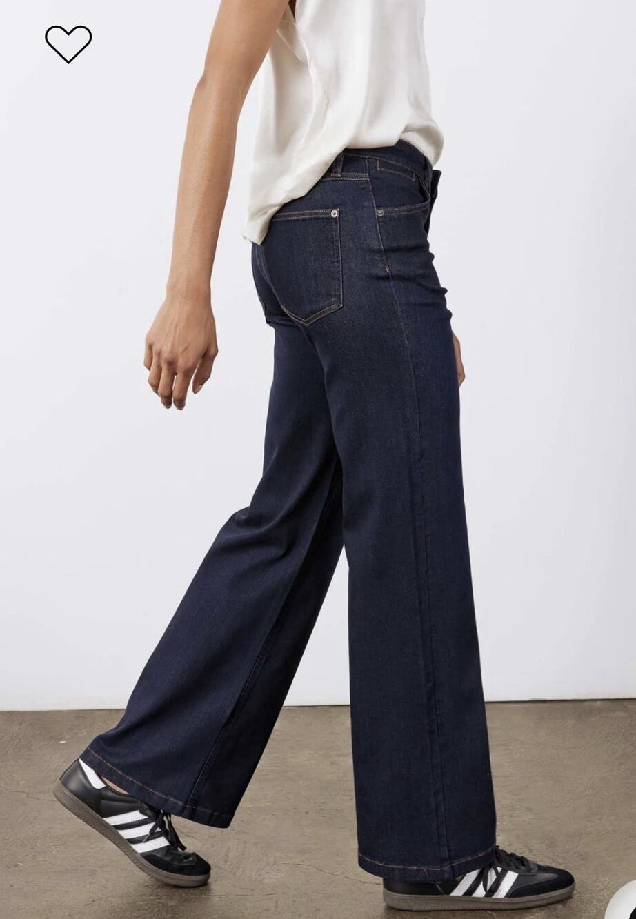 NEW Ruti The Palazzo Jeans •8• Dark Ocean Wash Wide Leg Flare $269